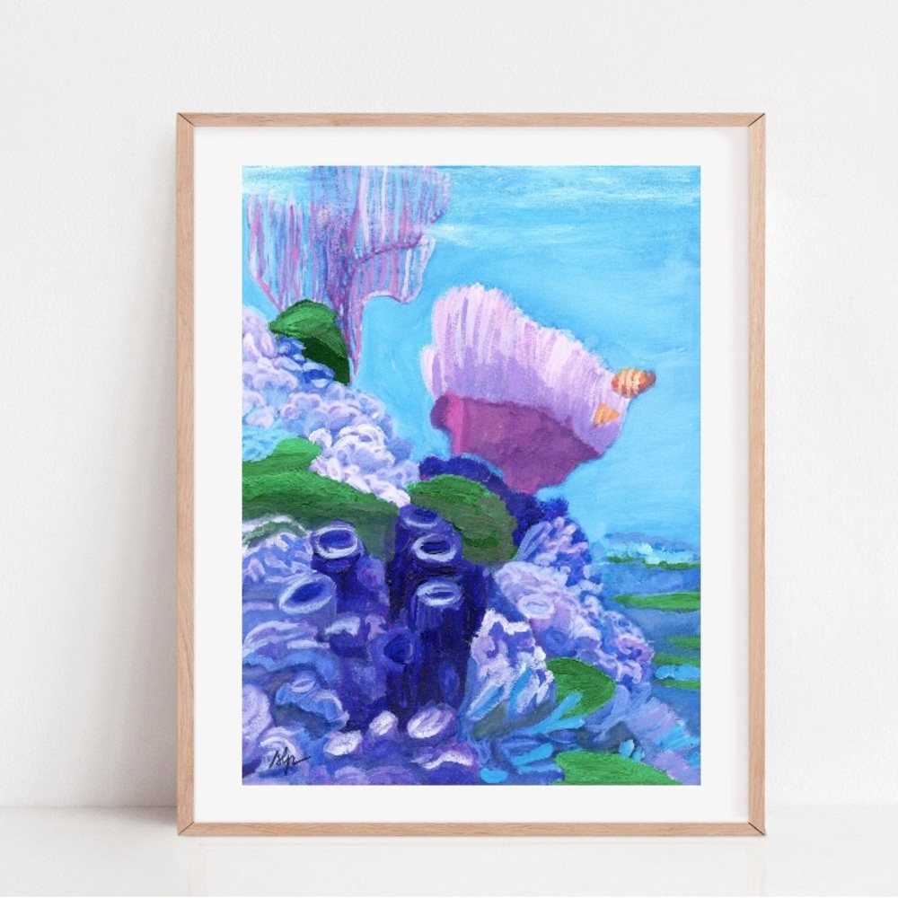 Finding Nemo painting art print 8.5x11”, Nemo, Dory, disney painting art print